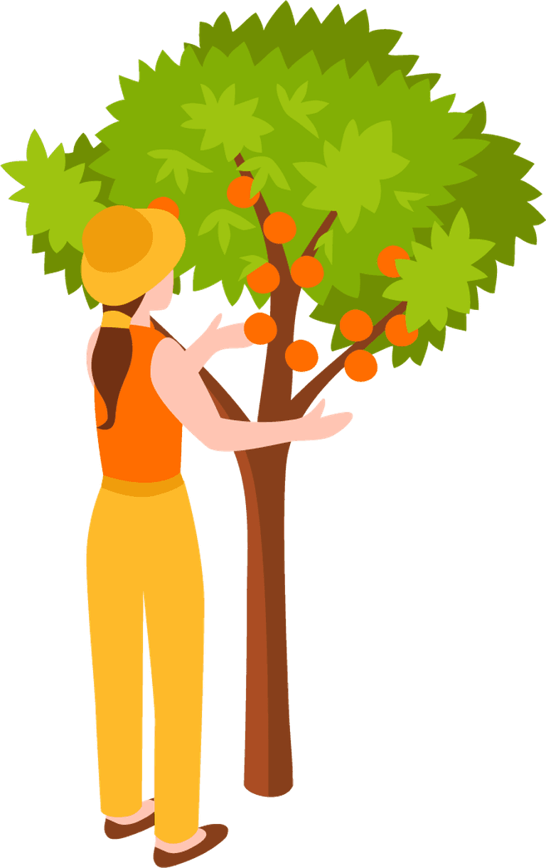 isometric gardening jobs - weeding, fertilizing, pruning, planting