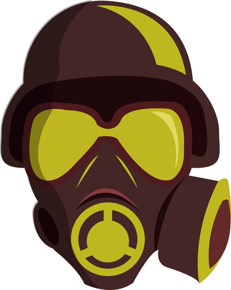 gas mask protection masks icon brown design various shapes isolation