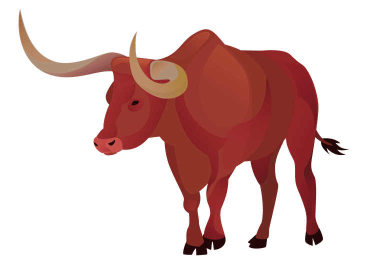 gaur wild bull icons longhorn sketch cartoon 
