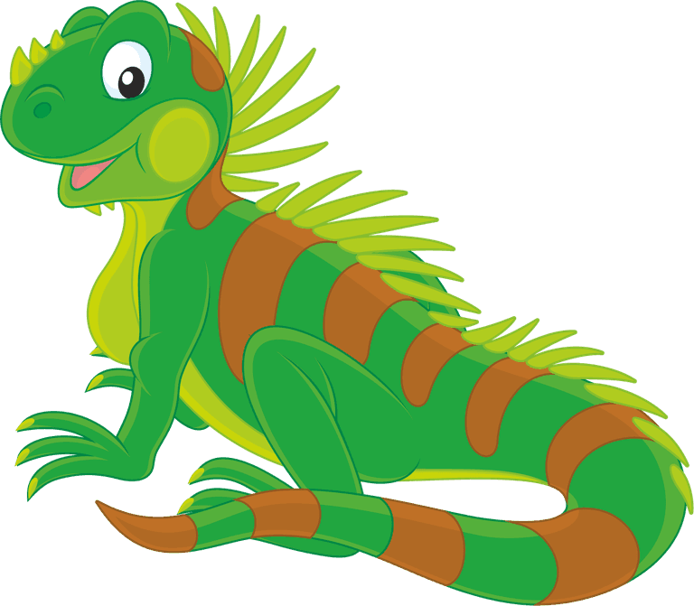 gecko animal english alphabet cartoon vector
