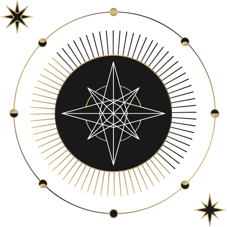 geometric astrological symbols tarot card