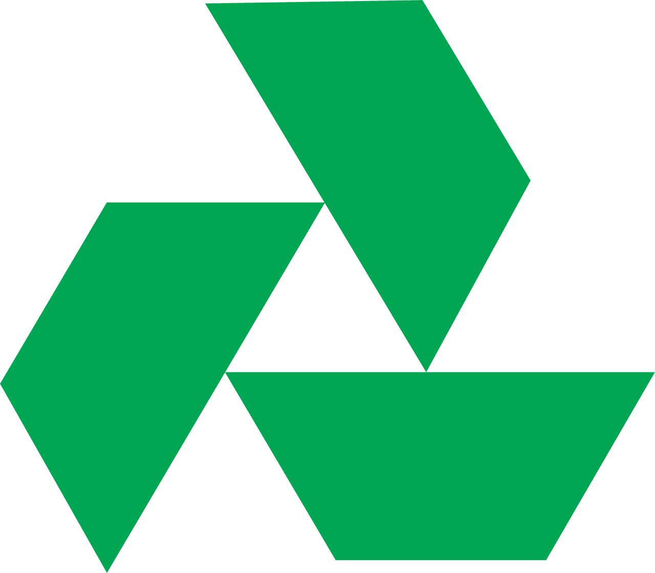 geometric green shape logo template design