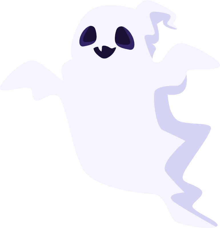 cute and playful ghosts flat halloween ghosts collection for festive decorations