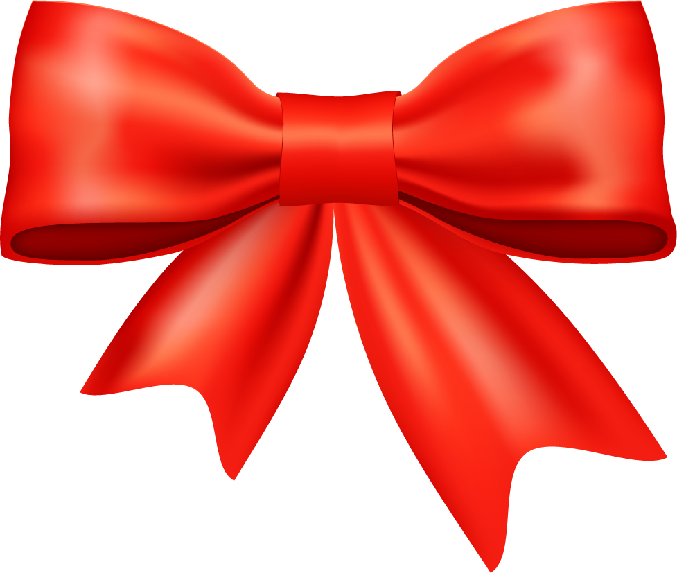 realistic red gift bow gift, gift wrapping,ribbon