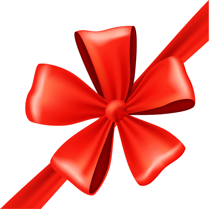 realistic red gift bow gift, gift wrapping,ribbon