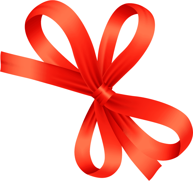 realistic red gift bow gift, gift wrapping,ribbon