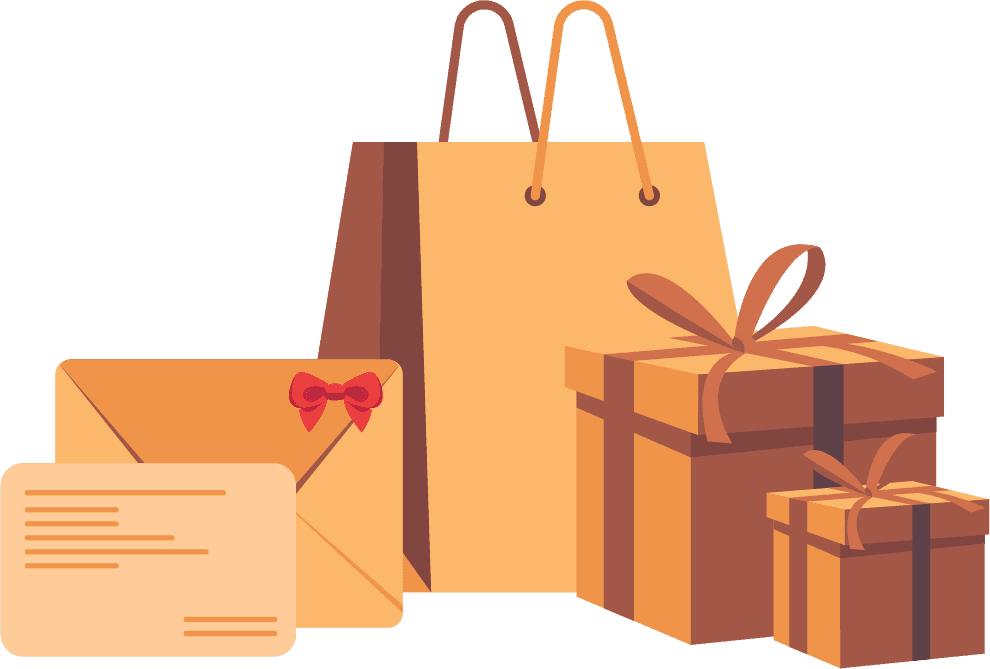 gift box icons modern colorful sketch