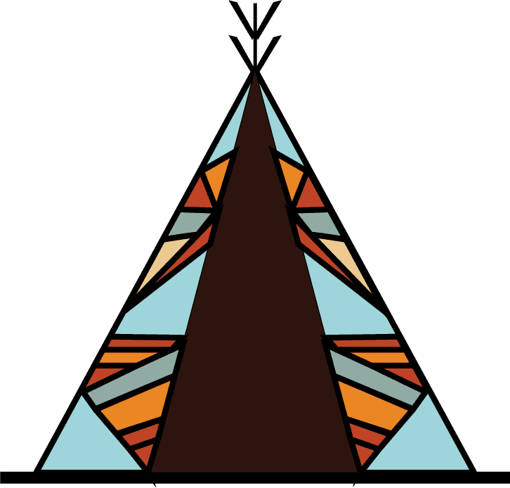 gipsy tipi with tribal ornaments