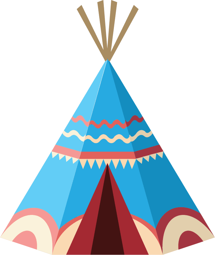 gipsy tipi with tribal ornaments