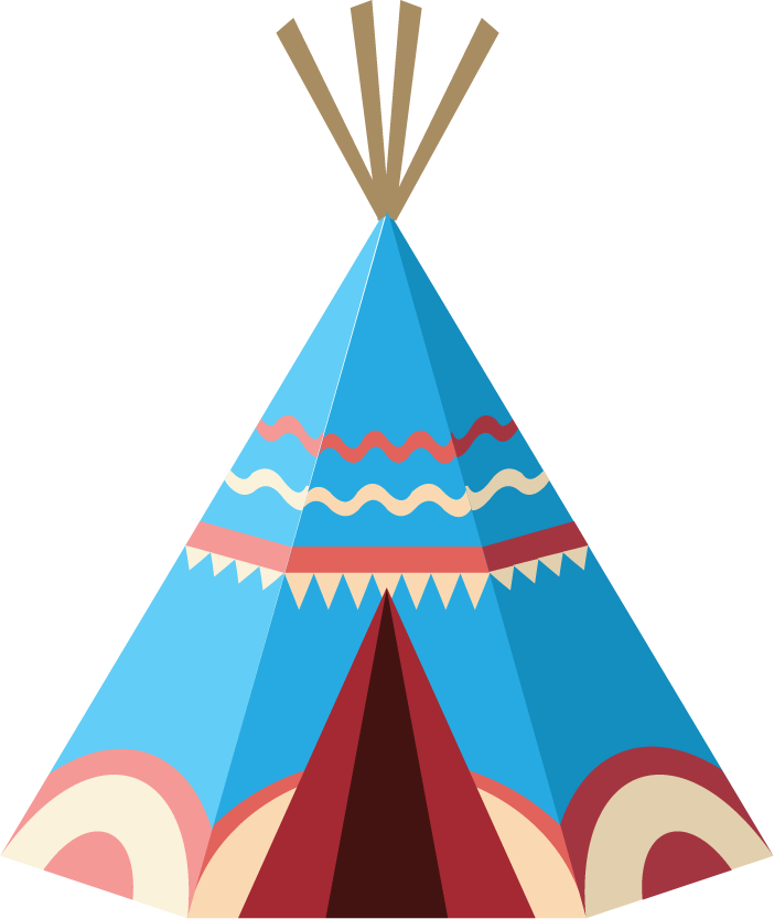 gipsy tipi with tribal ornaments