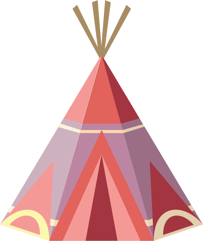 gipsy tipi with tribal ornaments