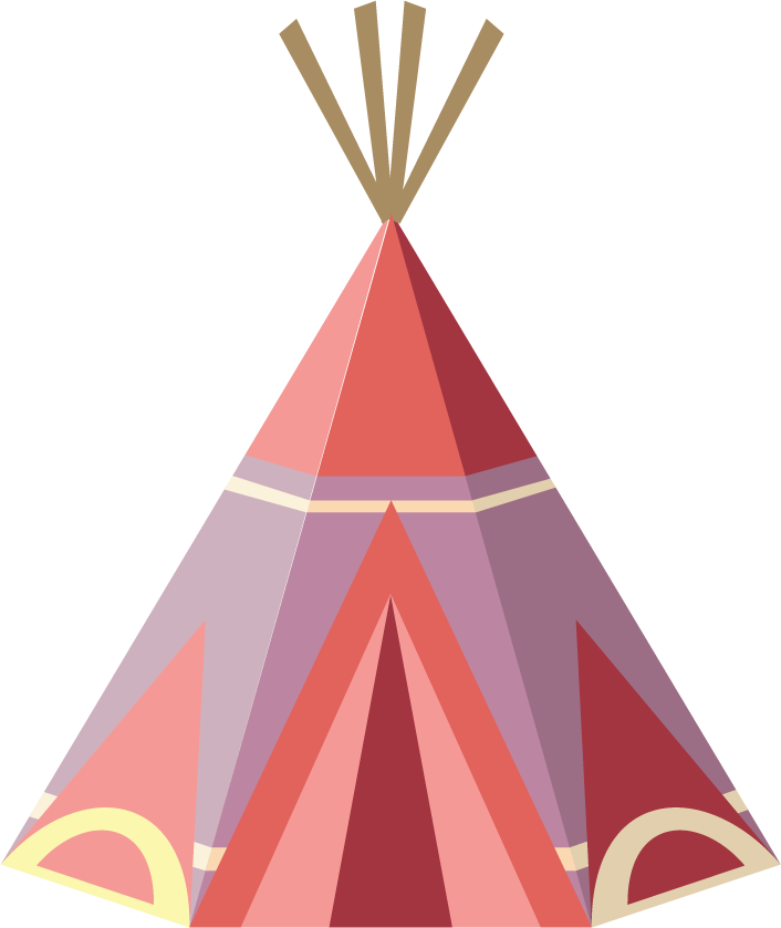 gipsy tipi with tribal ornaments