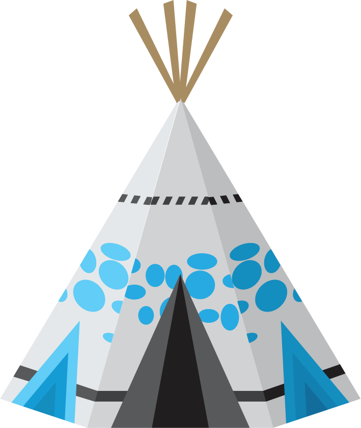 gipsy tipi with tribal ornaments for bohemian decor and outdoor adventures