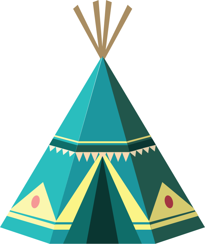 gipsy tipi with tribal ornaments in vibrant colors for bohemian decor and cultural celebrations