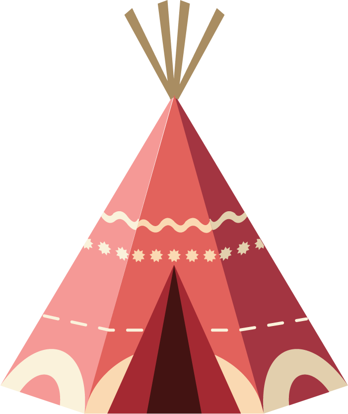 gipsy tipi with tribal ornaments for bohemian-themed gatherings and decor