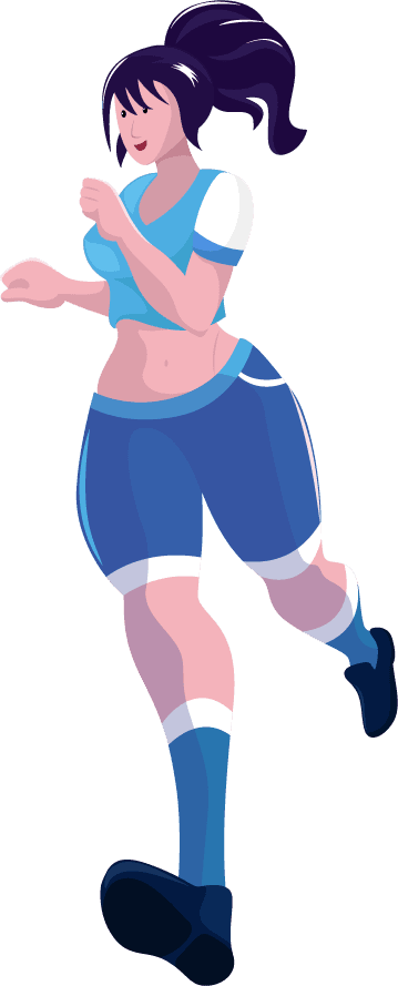 girl playing sports sports girls icons colored cartoon characters sketch