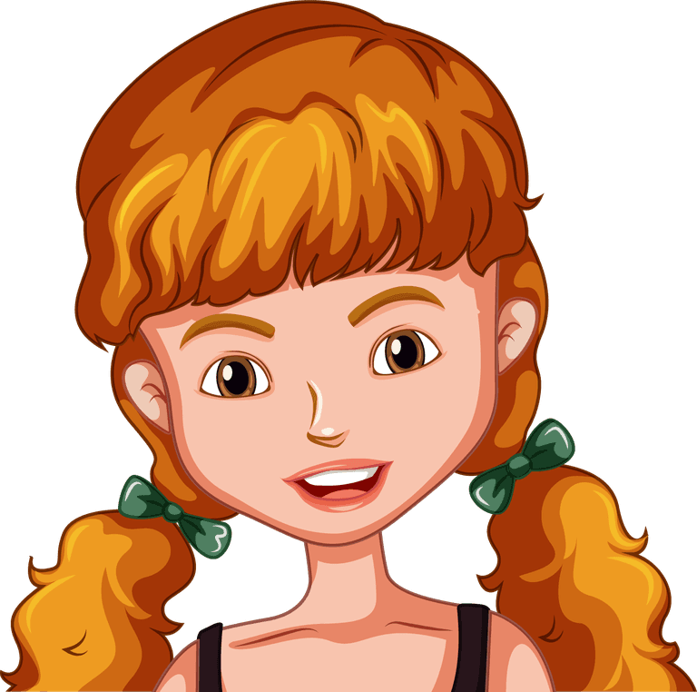 girl with diffrent facial expression illustration