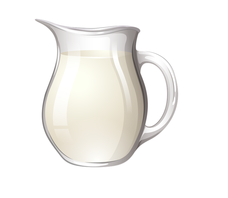 glass of milk fresh milk in a sleek transparent pitcher for refreshing drinks