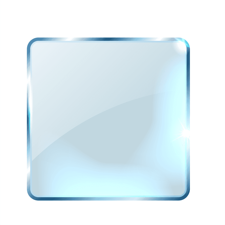 glass plate glass banner plate realistic set