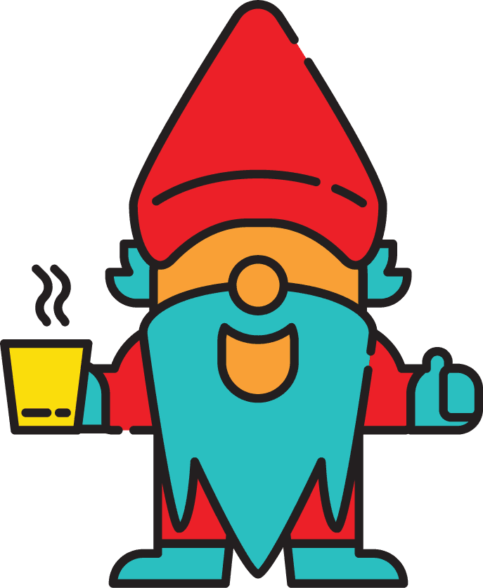 gnomes office worker character set with playful style and cheerful features for various projects