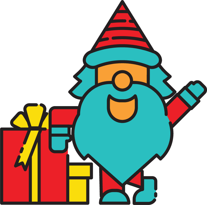 gnomes office worker character set featuring festive designs and cheerful expressions for holiday themes