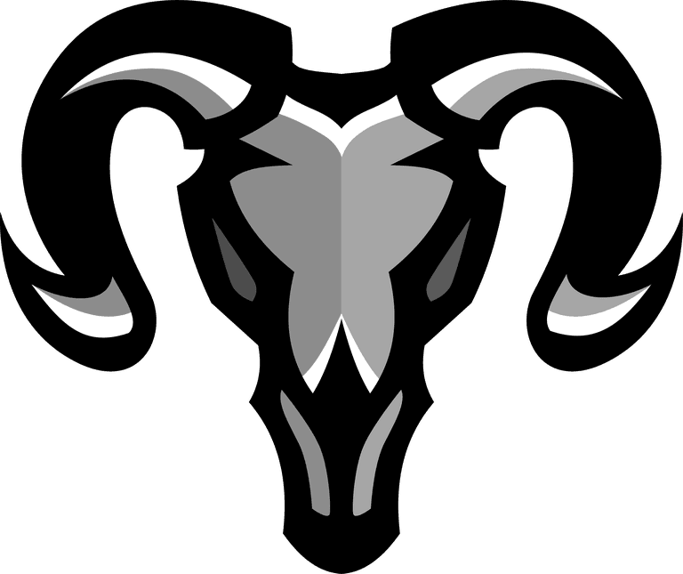 goat head logo set of goat mascot logo sticker illustration