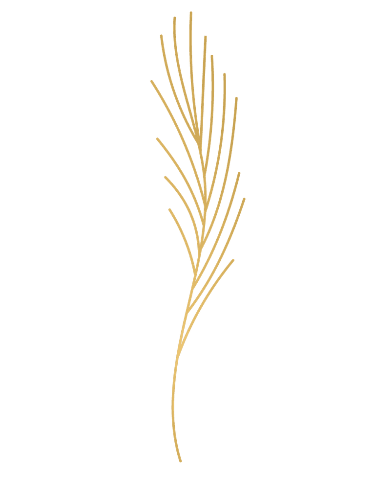 gold hand drawn plant leafs for elegant home decor and nature-themed projects