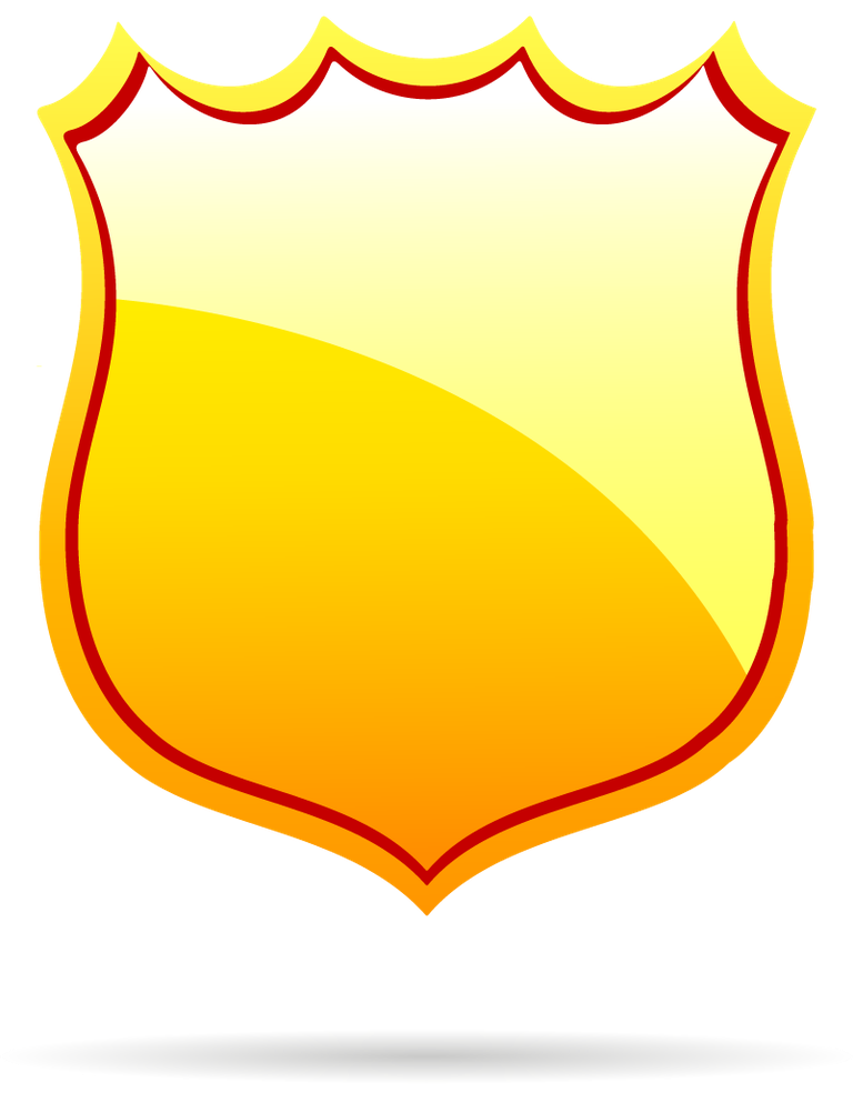 gold shields and badges for awards, achievements, and recognition in various fields