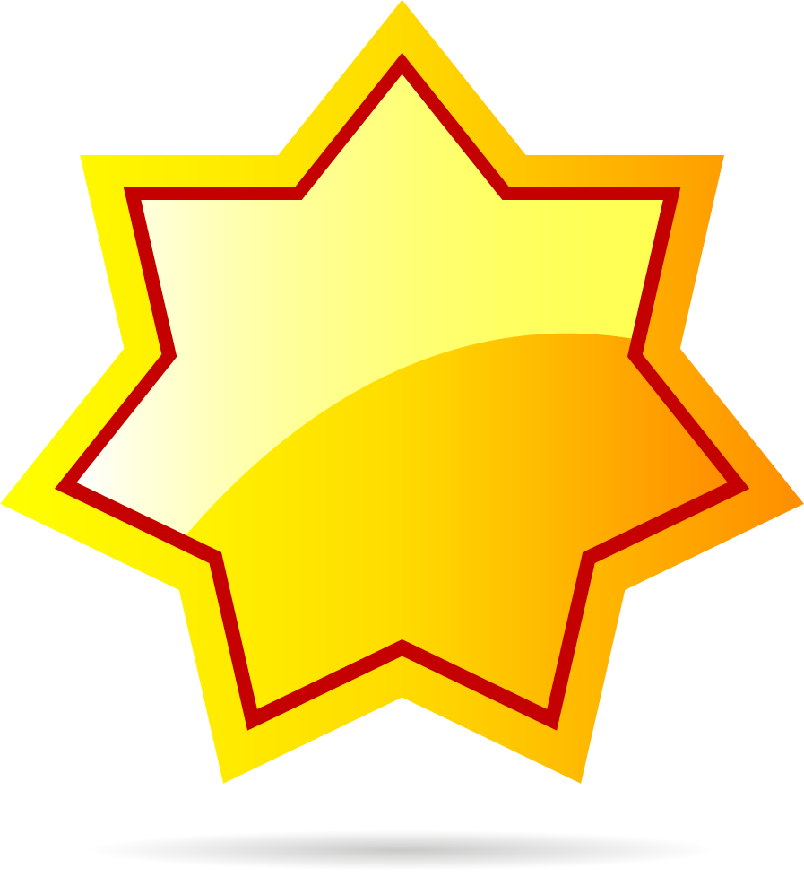 gold shields and badges for awards and achievements in bright golden style