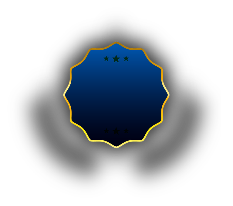elegant golden badge and frame for premium award recognition and branding
