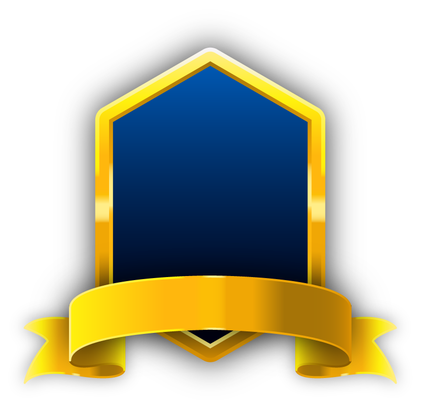 golden badge and frame set for awards, achievements, and premium recognition