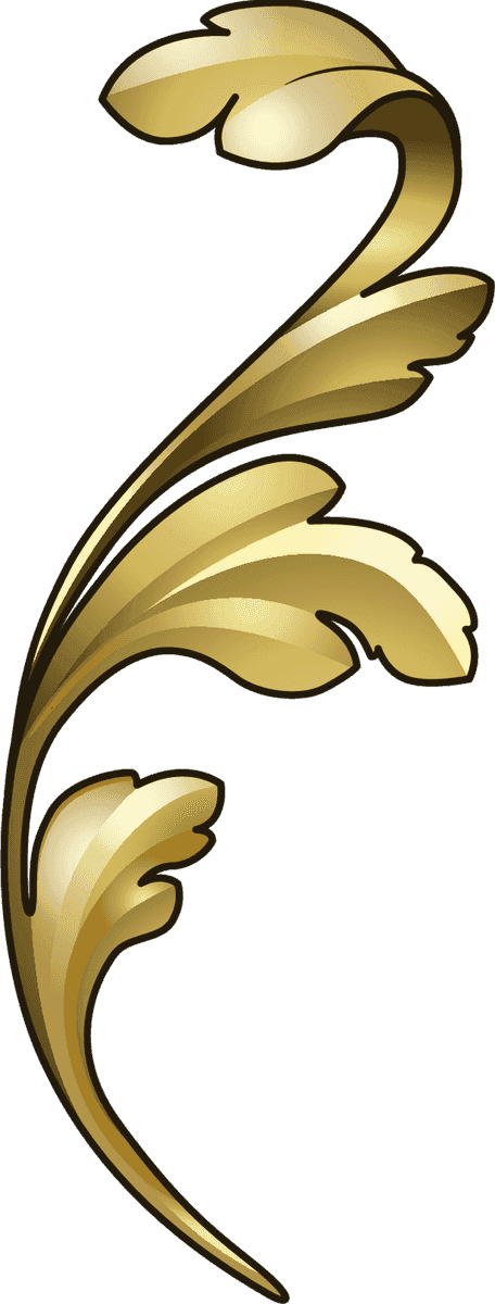 golden baroque flourish elements vector