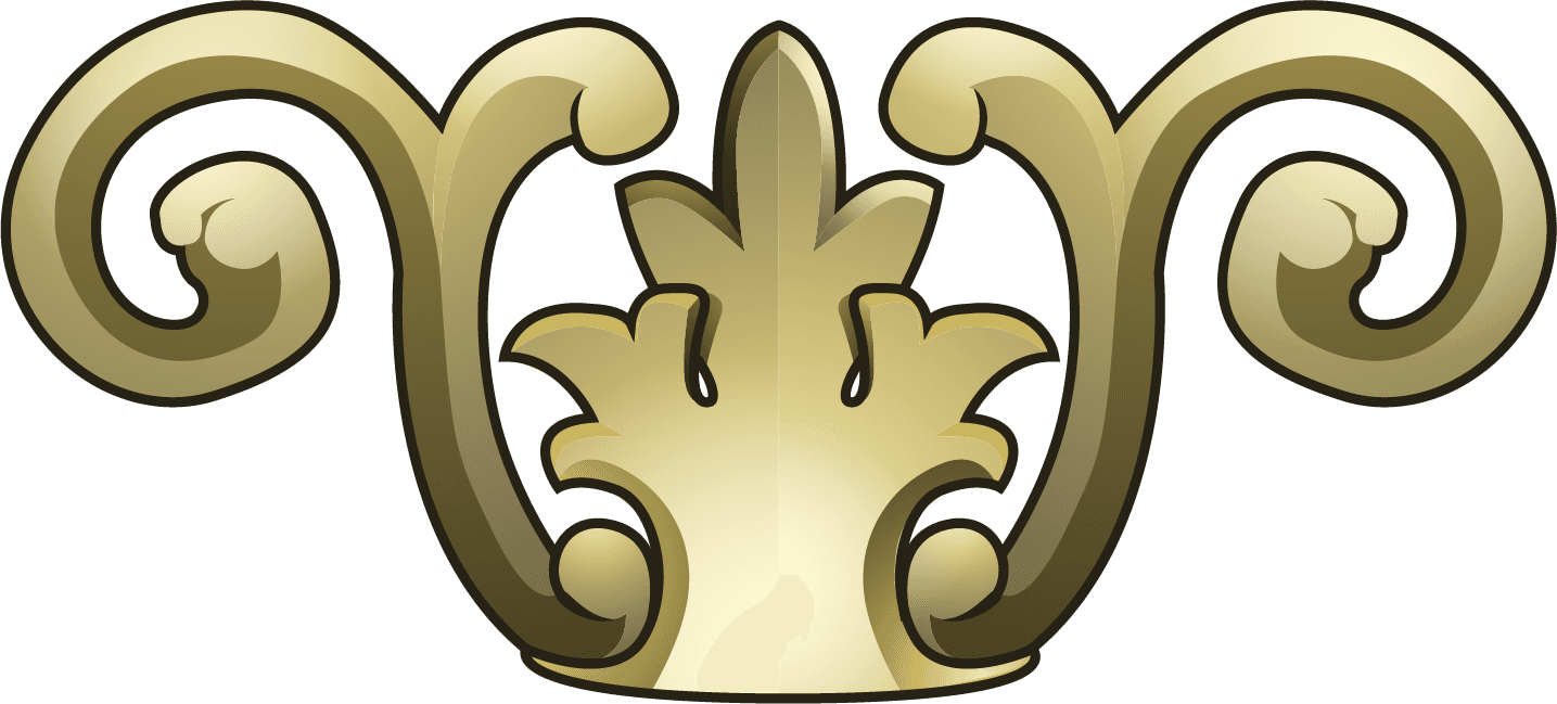 golden baroque flourish elements vector