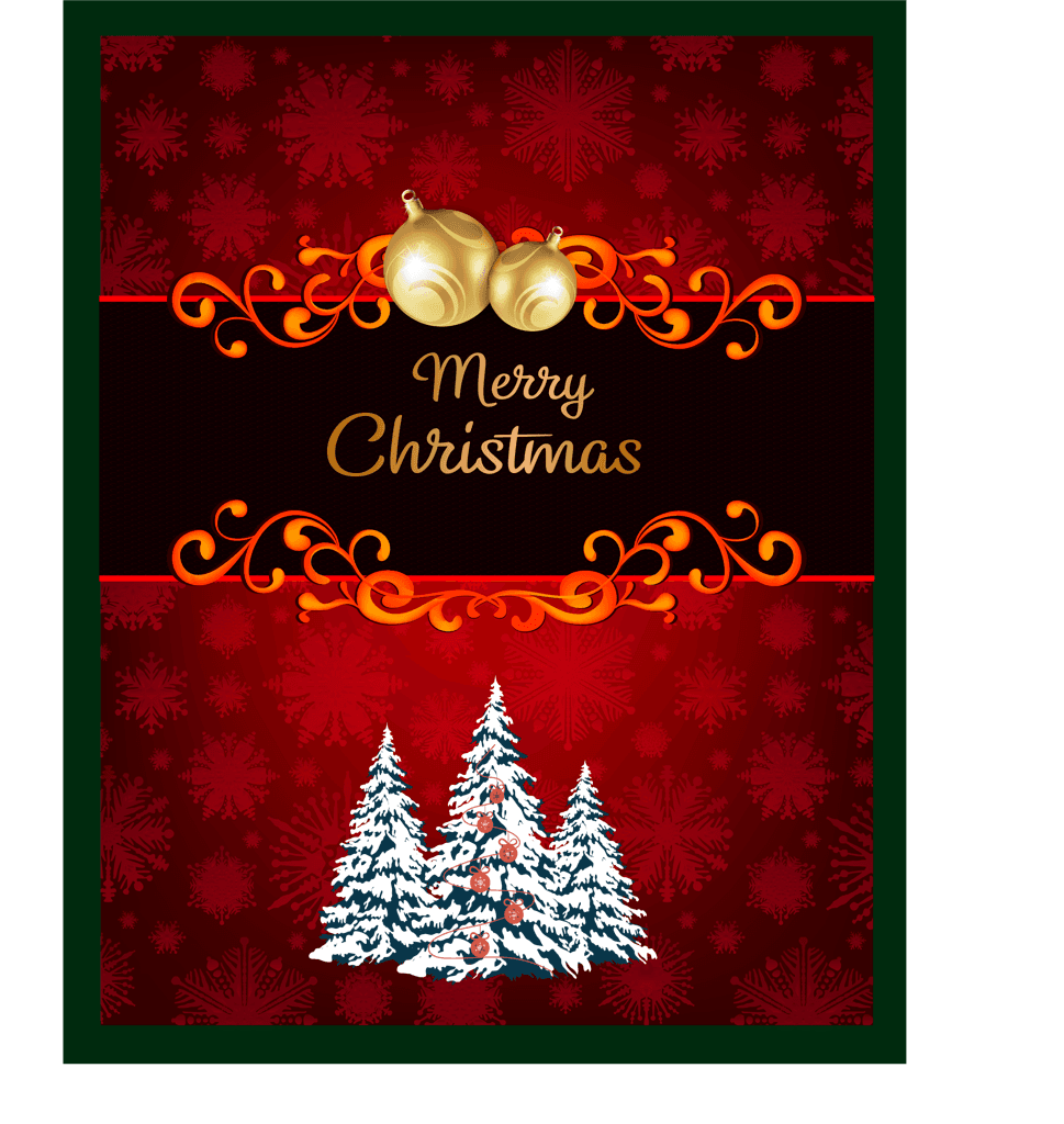 golden christmas ornament on red holiday card patterns and textures