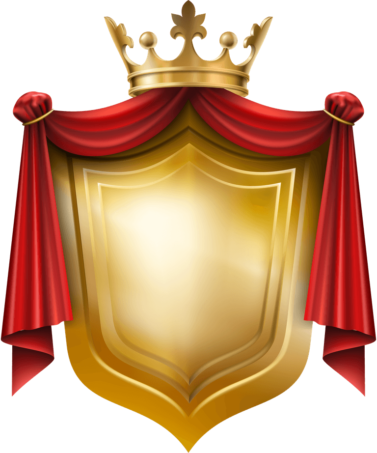 golden crown laurel and gold crown luxury vector