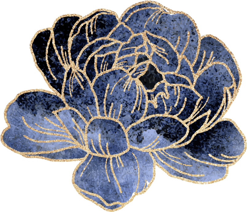 golden flower ornament set featuring elegant floral motifs for branding and decor