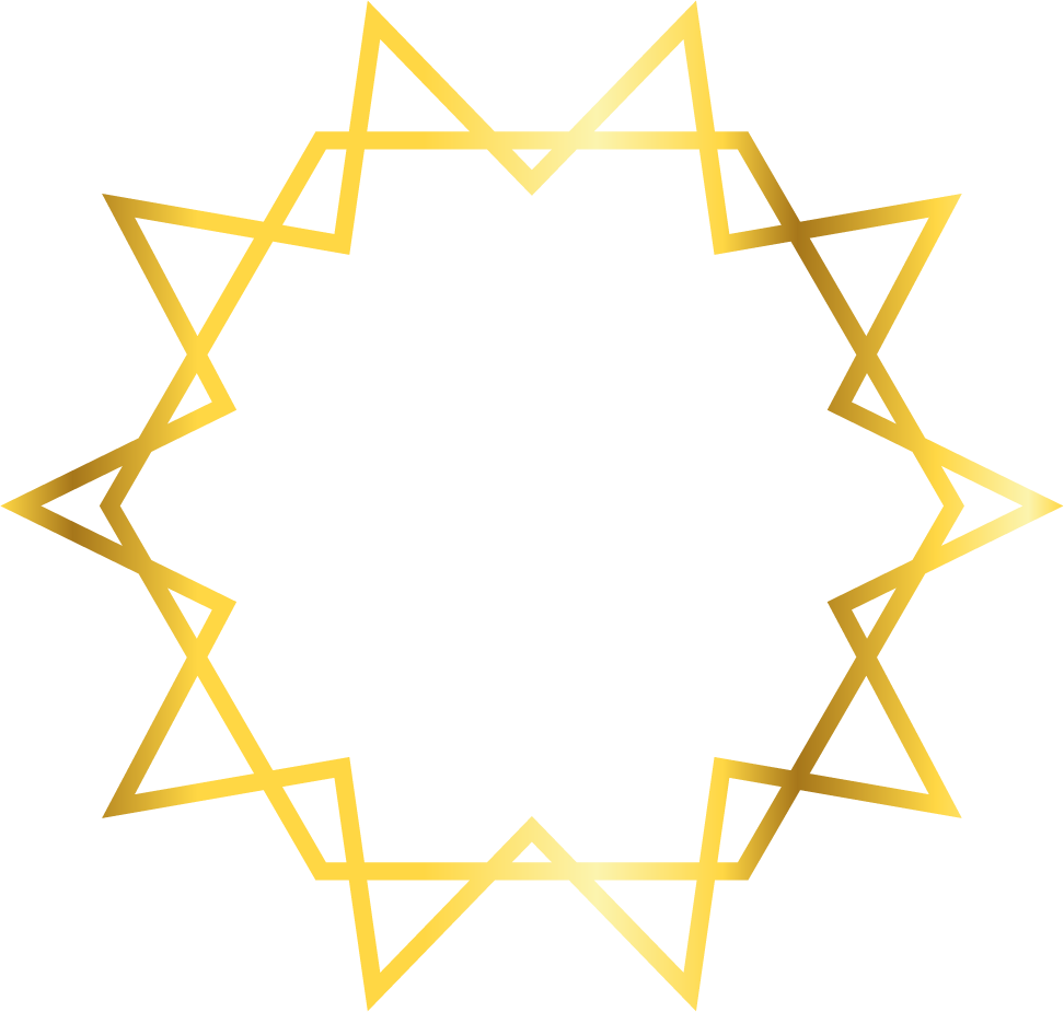 golden geometric flat frames for elegant invitations and decor elements