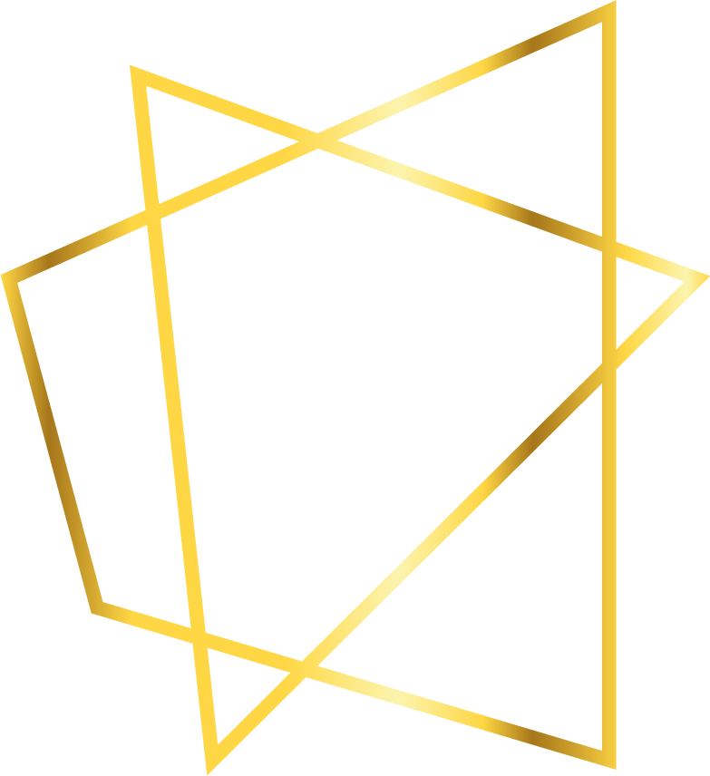 elegant golden geometric flat frames for stylish invitations and modern presentations