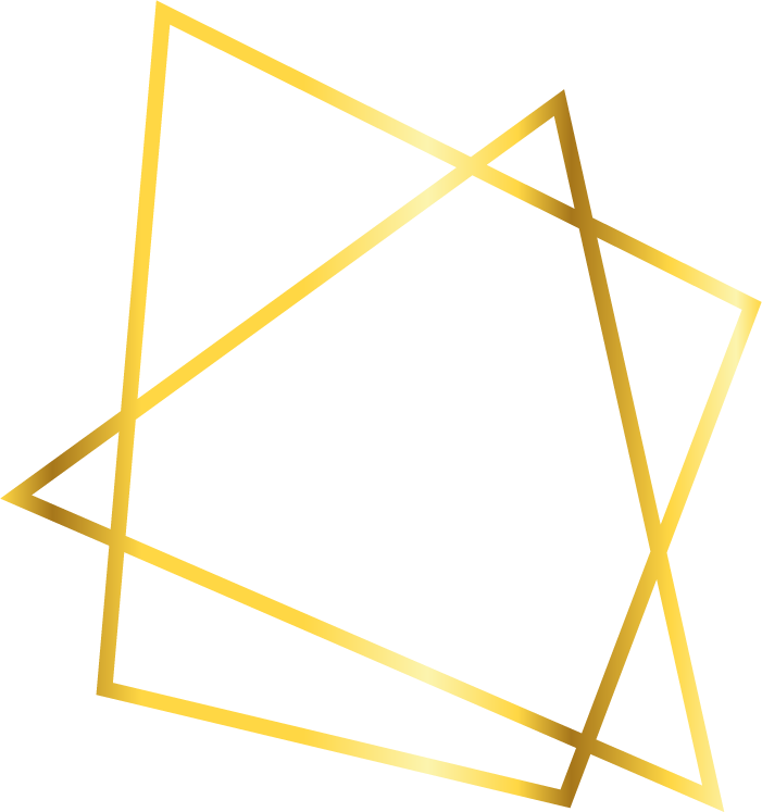elegant golden geometric flat frames for luxurious branding and invitations
