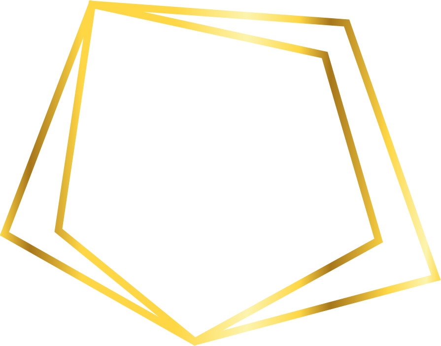 golden geometric flat frames for elegant presentation in digital and print media