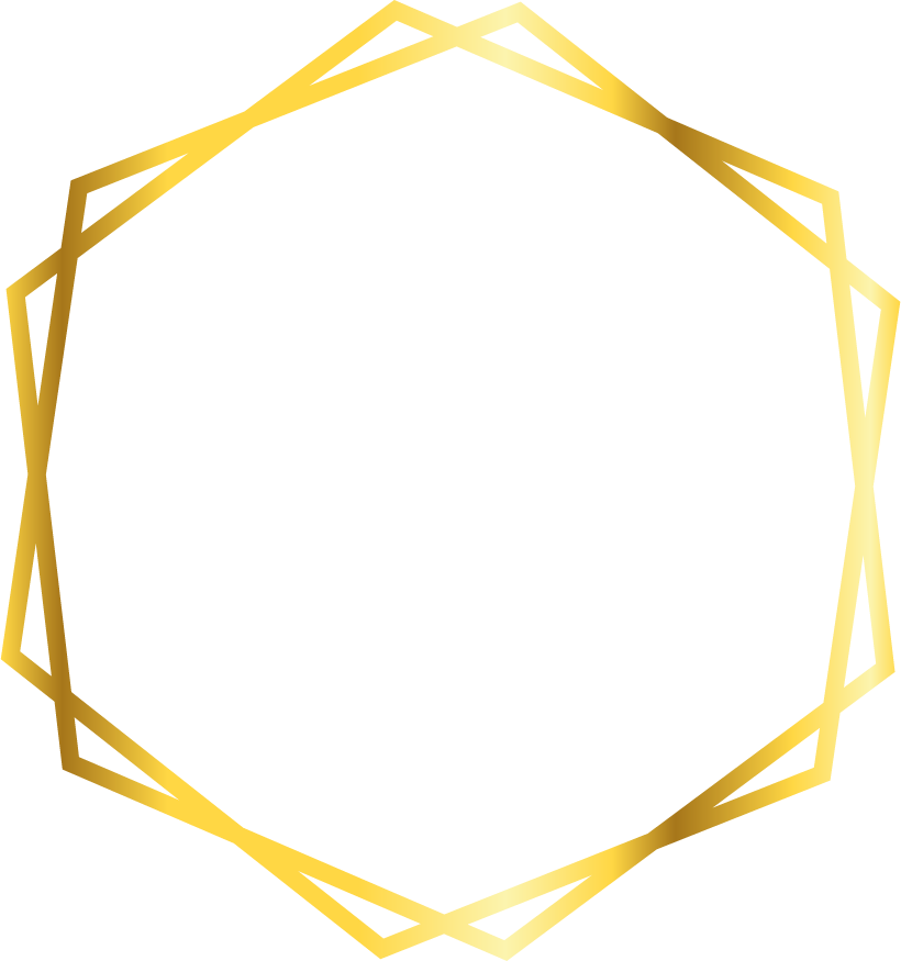 elegant golden geometric flat frames for versatile decoration and branding needs