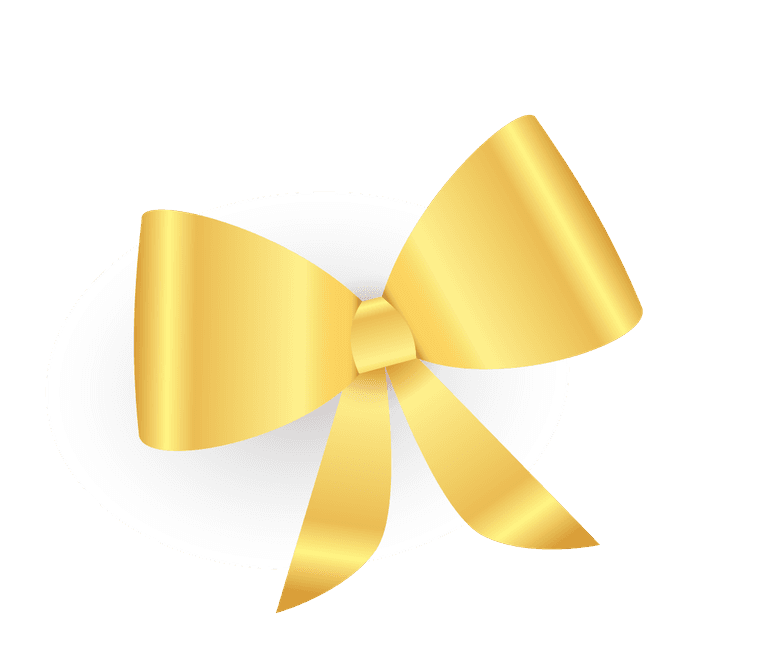 golden ribbons gift packing