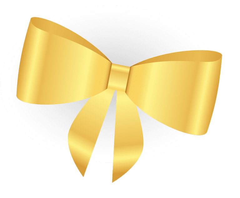 golden ribbons gift packing