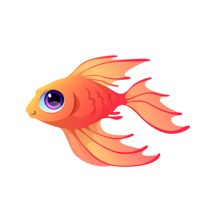 goldfish set pets domestic animals their homes vector