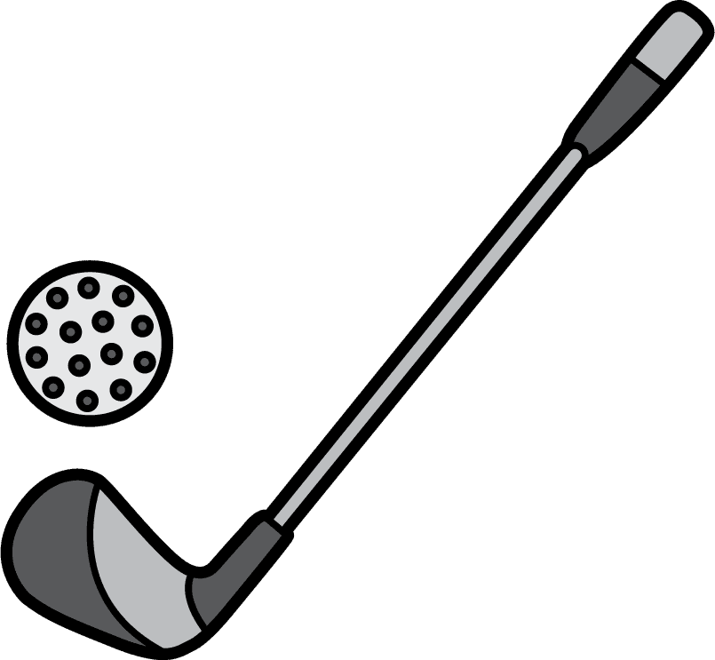 golf icon sets flat symbols sketch