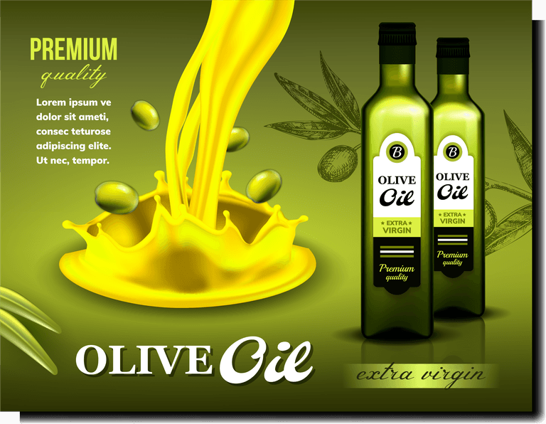 Good quality olive oil your best choice poster vector