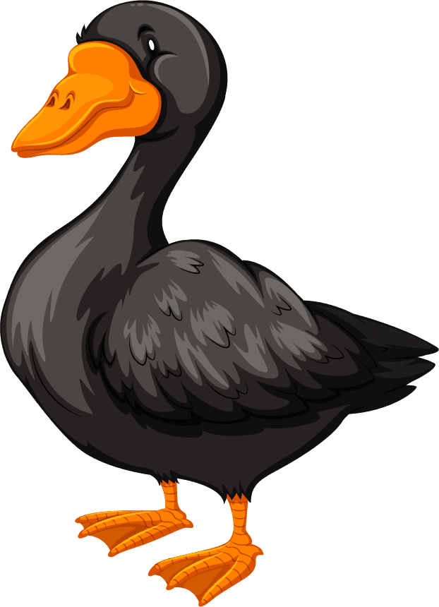 goose set wild animals in vibrant colors for playful illustrations and educational use