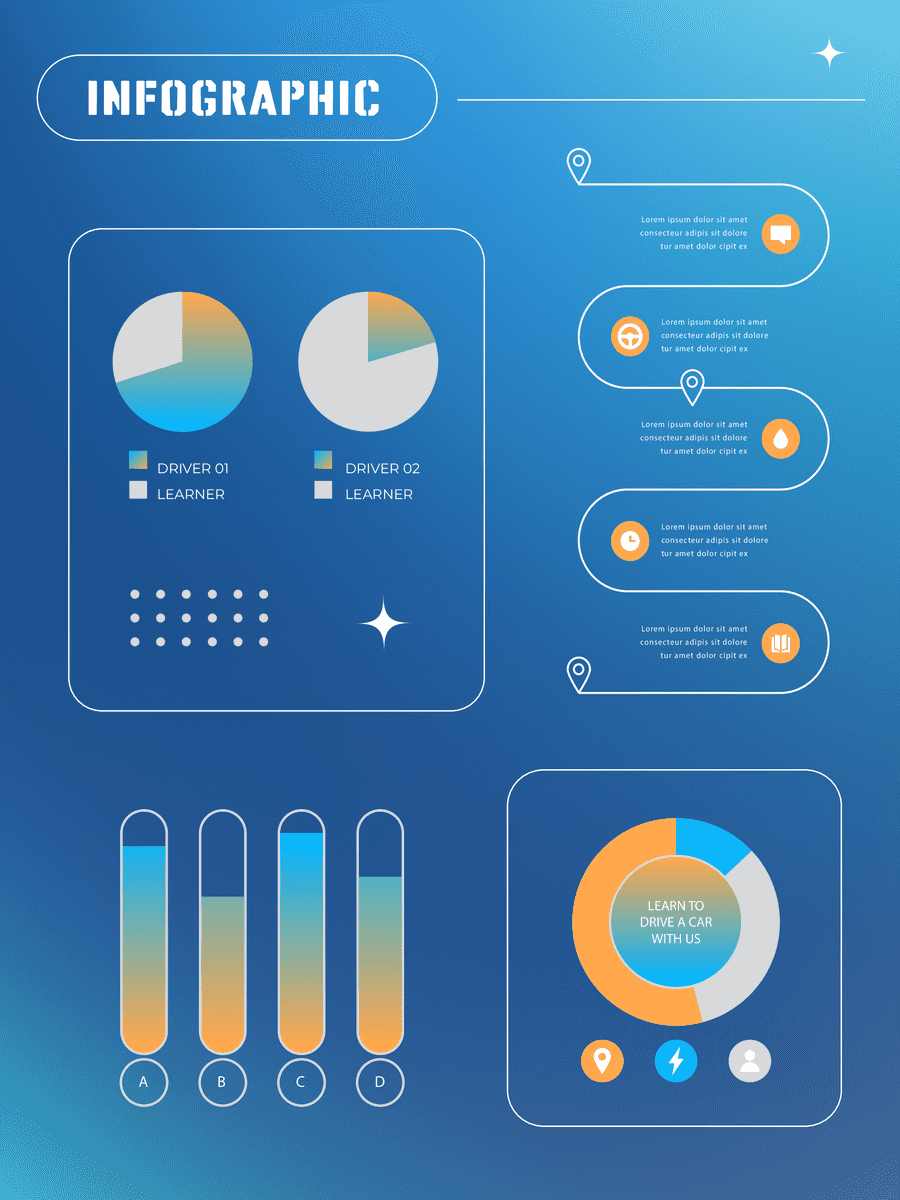 modern business infographic template with charts, diagrams, and visual data insights for presentations and reports