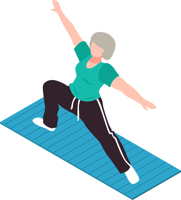 grandparents exercise active senior people set with sports recreation symbols isometric isolated