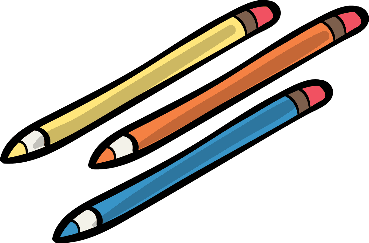 colorful artistic workspace background with pencils for creative projects and inspiration